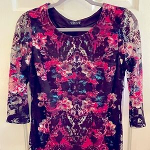 Venus floral midi dress